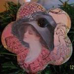 Lovely Lady Wooden Ornament #5
